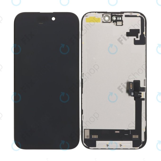 Schermo Hard OLED per iPhone 16, Vetro touch con cornice, FixPremium