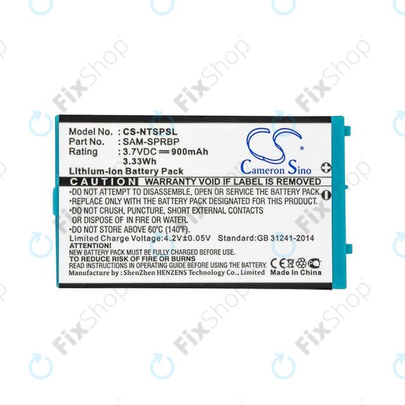 Batteria per Nintendo Advance SP, AGS SAM-SPRBP, Li-Ion, 900mAh, 3.7V, HQ