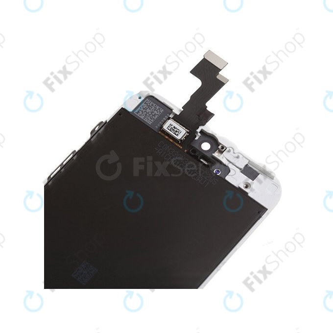 Schermo per iPhone 5S, SE, White, Vetro touch con cornice