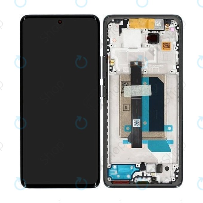 Schermo per Xiaomi Redmi Note 14 Pro+ 5G , Midnight Black, Vetro touch con cornice, 5600190O16U00, Genuine Service Pack
