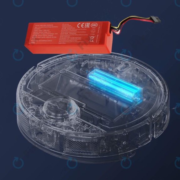Batteria per Xiaomi Mi Robot Vacuum Mop 2 (Mijia 2C), 2 Pro, P1904-4S2P-MM, Li-Ion, 14.4V 6500mAh