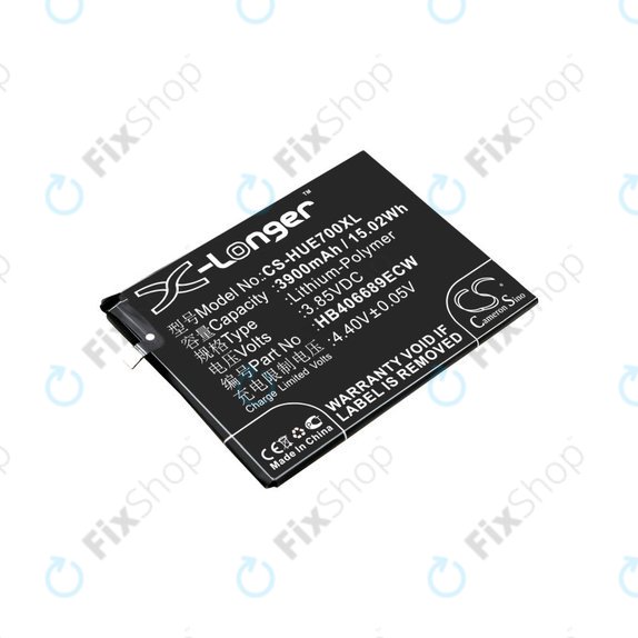 Batteria per Huawei Y7, HB406689ECW, Li-Pol, 3.85V, 3900mAh, HQ