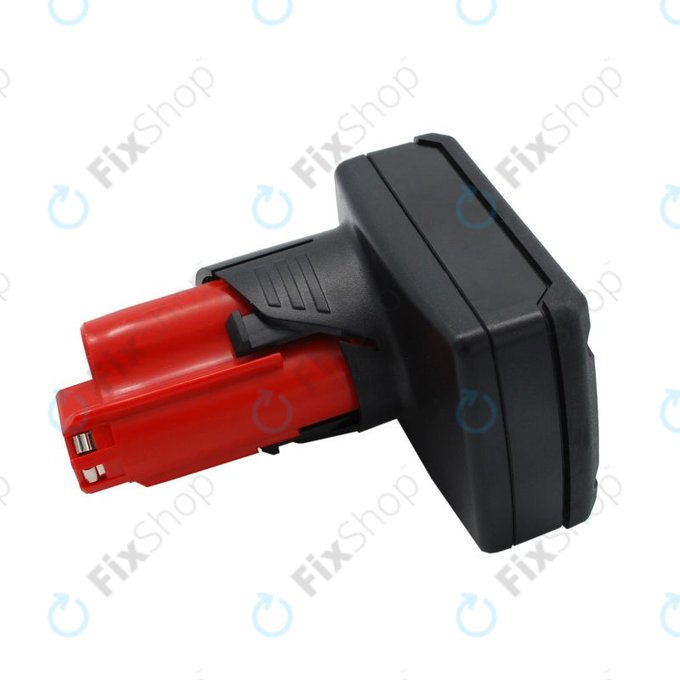 Batteria per Milwaukee M12 B4 Redlithium, 48-11-2440, Li-Ion, 4000mAh, 12V, HQ