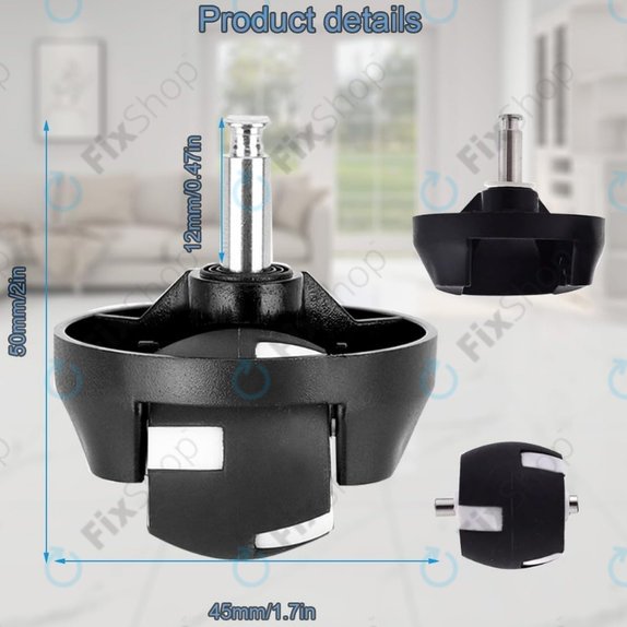 Ruota anteriore per Eufy Robovac serie, Black