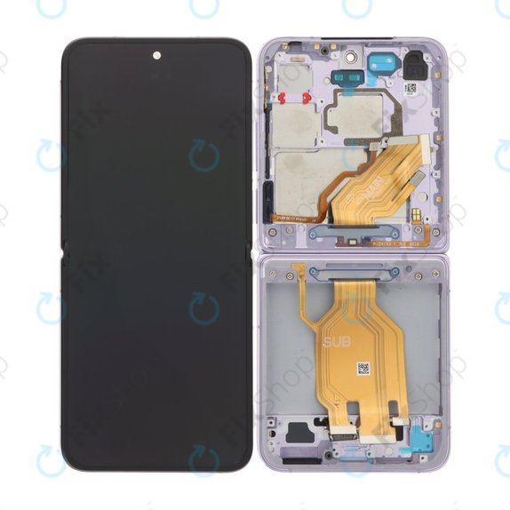 Schermo OLED per Xiaomi Mix Flip 2405CPX3DC, Purple, Vetro touch con cornice