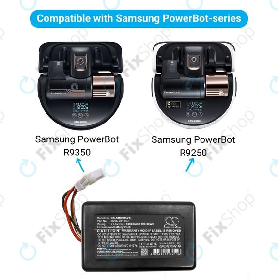 Batteria per Samsung PowerBot R9350, R9250, 5000mAh