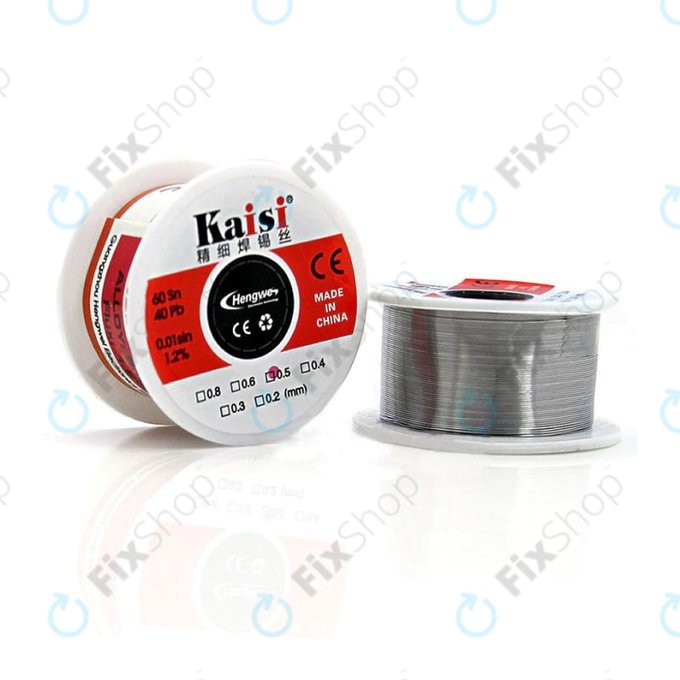 Filo di stagno per saldature di precisione Sn/Pb - 0,3 mm (50 g), Kaisi