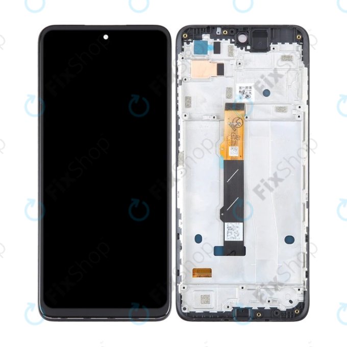 Schermo per Motorola Moto G42 XT2233, Black, Vetro touch con cornice