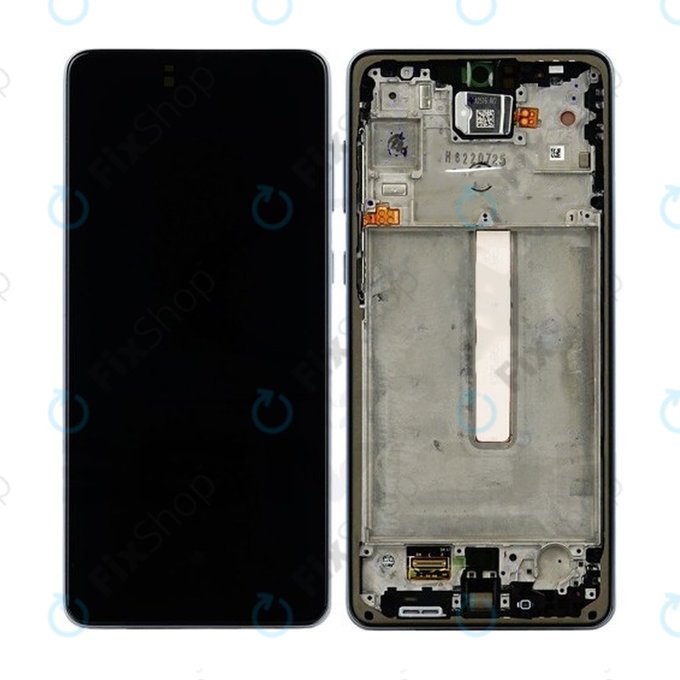 Schermo OLED per Samsung A73 A736, Black, Vetro touch con cornice