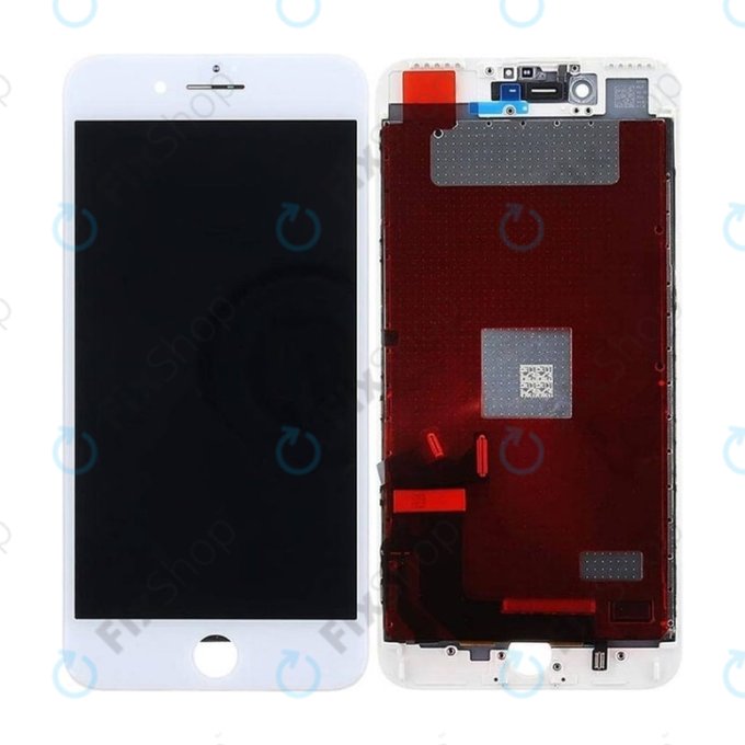 Schermo In-Cell per iPhone 7 Plus, White, Vetro touch con cornice, FixPremium