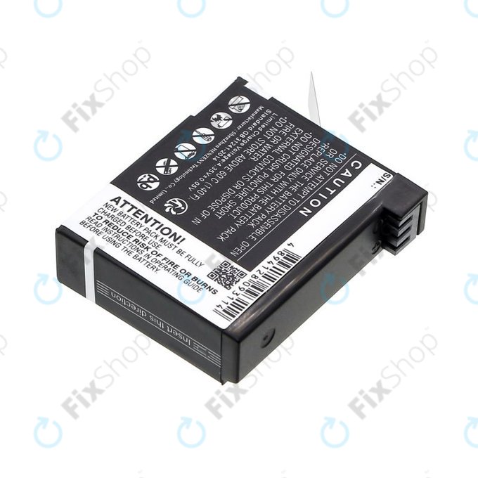 Batteria per GoPro Hero 4, AHDBT-401, Li-Ion, 1160mAh, 3.8V, HQ