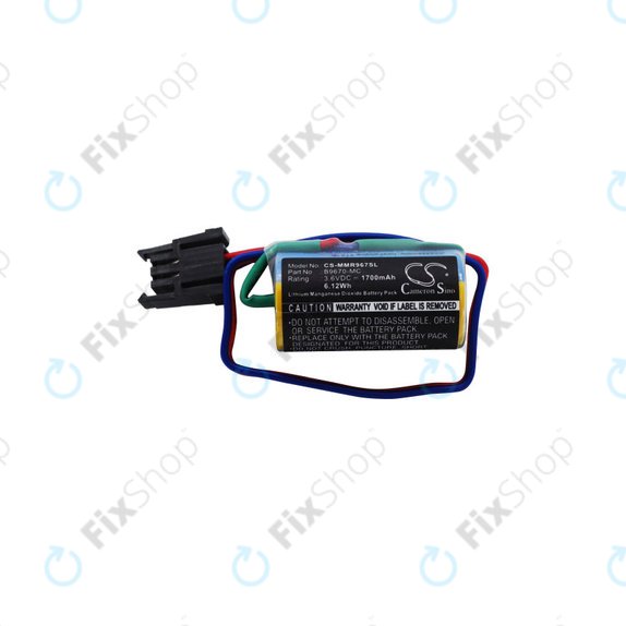Batteria per Mitsubishi Robot Control PLC, A RH, MR, Li-MnO2, B9670-MC, 1700mAh, 3.6V, HQ