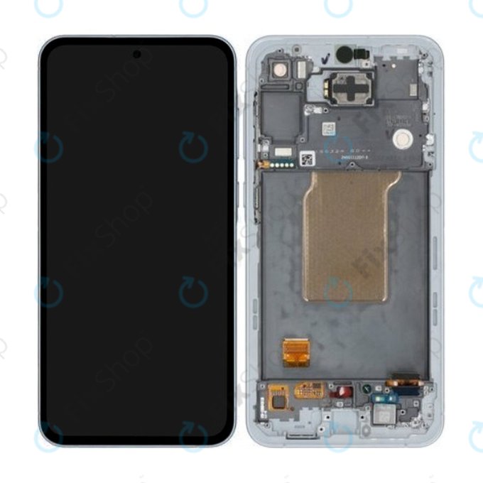 Schermo OLED per Samsung A55 A556B, Awesome Iceblue, Vetro touch con cornice