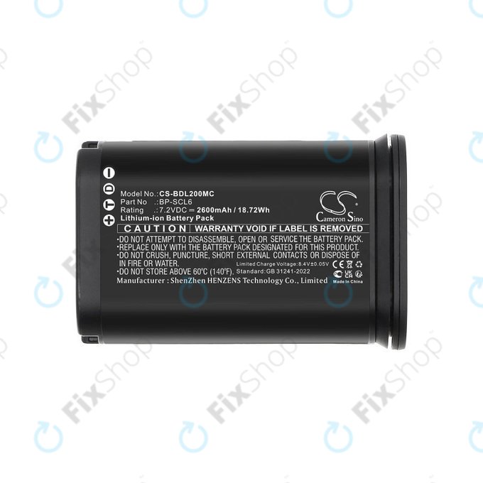 Batteria per Leica Q2, Q3, SL2, SL2s, BP-SCL6, Li-Ion, 2600mAh, 7.2V, HQ