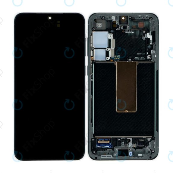 Schermo OLED per Samsung S23 Plus S916B, Phantom Black, Vetro touch con cornice