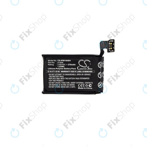 Batteria per Apple Watch 3 38 mm, 270mAh, GPS + Cellular Version, Li-Pol, 3.82 V, A1848, HQ