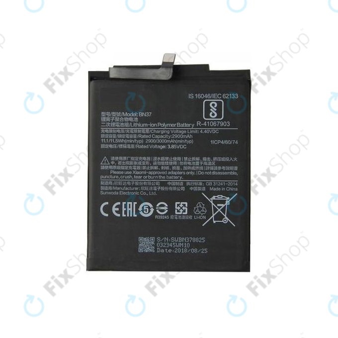 Batteria per Xiaomi Redmi 6, Redmi 6A, BN37, 3000mAh