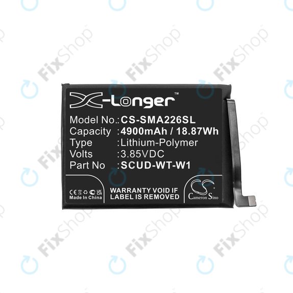 Batteria per Samsung A22 5G A226B, 4900mAh, Li-Pol, 3.85 V, SCUD-WT-W1, HQ
