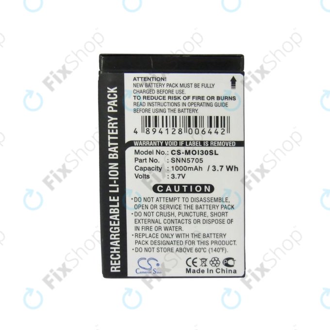 Batteria per Motorola i930, i920, i95, SNN5705, Li-Ion, 3.7V, 1000mAh, HQ
