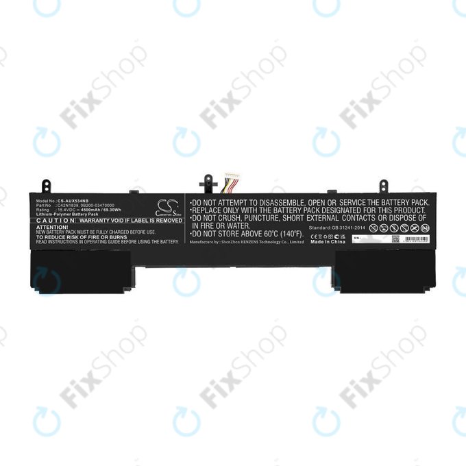Batteria per Asus ZenBook 15 UX534FTC, Flip 15 UX563, C42N1839, Li-Pol, 4500mAh, 15.4V, HQ