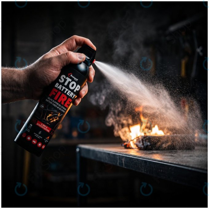 Bonpet Spray estinguente per batterie al litio, 500 ml, E-Bike & Scooter Edition