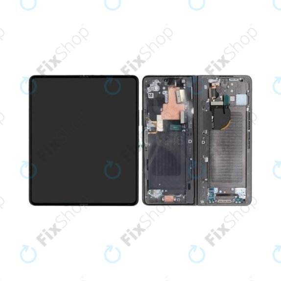 Schermo per Samsung Z Fold 5 F946B, Gray, Vetro touch con cornice, GH82-31842D, Genuine Service Pack