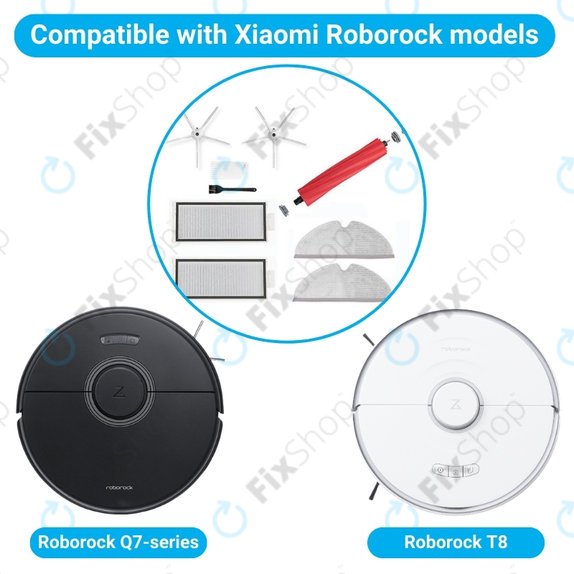 Set standard per Xiaomi Roborock Q7, Q7+, Q7 Max, Q7 Max+, T8, White