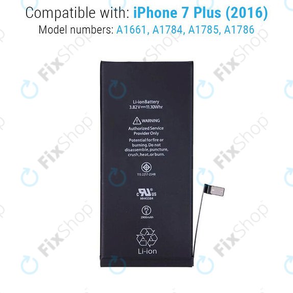 Batteria per iPhone 7 Plus, 2900mAh, Service Pack