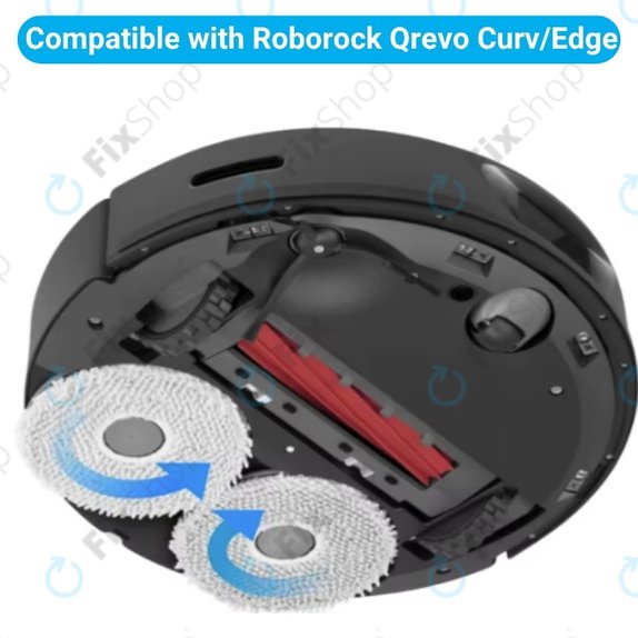 Panno lavapavimenti, 4 pz. per Xiaomi Roborock Qrevo Curv, Qrevo Edge