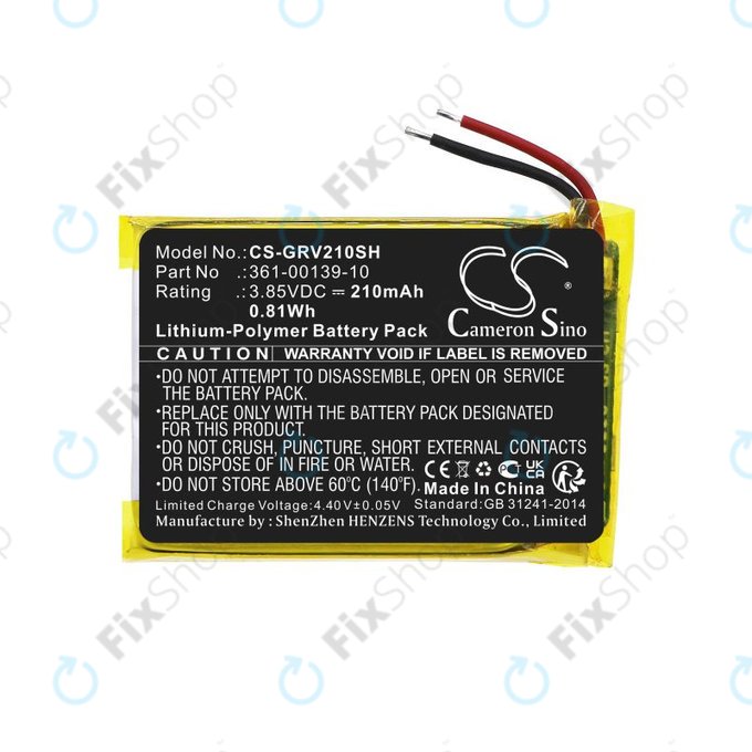 Batteria per Garmin Venu 2, 361-00139-10, Li-Pol, 210mAh, 3.85V, HQ
