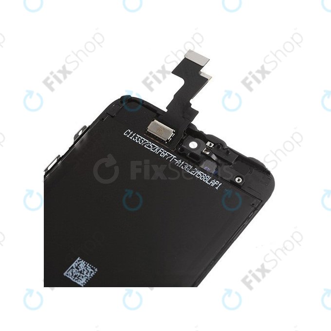 Schermo per iPhone 5S, SE, Black, Vetro touch con cornice