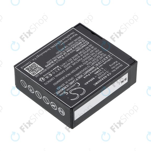 Batteria per SJCAM SJ4000, SJ5000, SJ4000B, Li-Ion, 900mAh, 3.7V, HQ