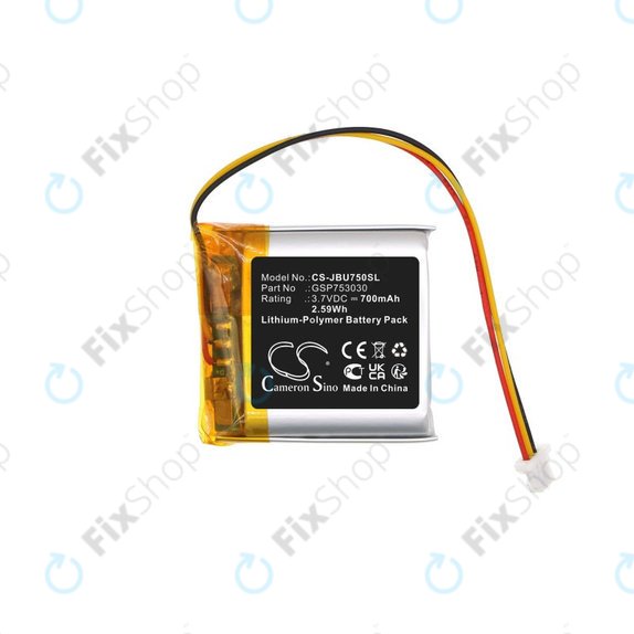Batteria per JBL Tune 750, GSP753030, Li-Pol, 3.7V, 700mAh, HQ