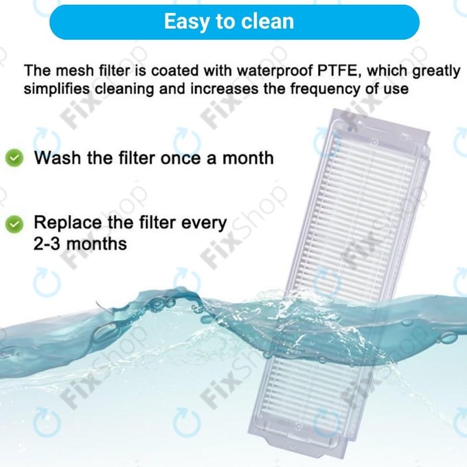 Filtro HEPA per Xiaomi Mi Robot Vacuum Mop Pro (P), 2 Lite, 2 Pro, 2S, 3C, Viomi V2 Pro, V3, SE (2 pezzi)