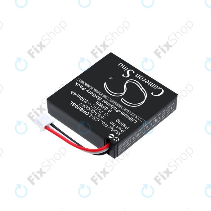 Batteria per Logitech H800, 533-000067, Li-Pol, 3.7V, 230mAh, HQ