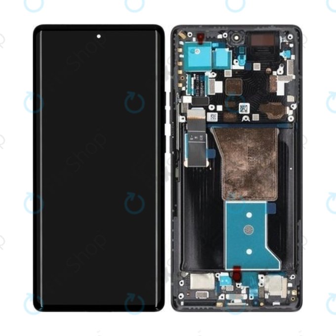 Schermo per Motorola Edge 40 Pro, Interstellar Black, Vetro touch con cornice, 5D68C21986, Genuine Service Pack