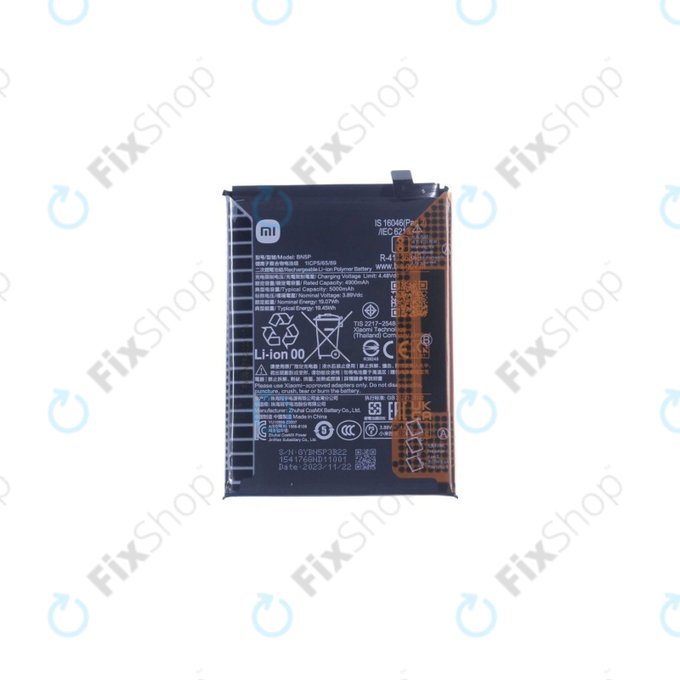 Batteria per Xiaomi Redmi Note 13 5G 2312DRAABC, BN5P, 1330102000116B, 5000mAh, Genuine Service Pack