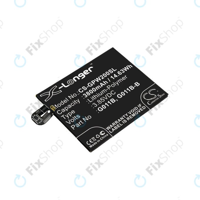 Batteria per Google Pixel 2 XL G011C, 3800mAh, Li-Pol, 3.85 V, G011B, HQ