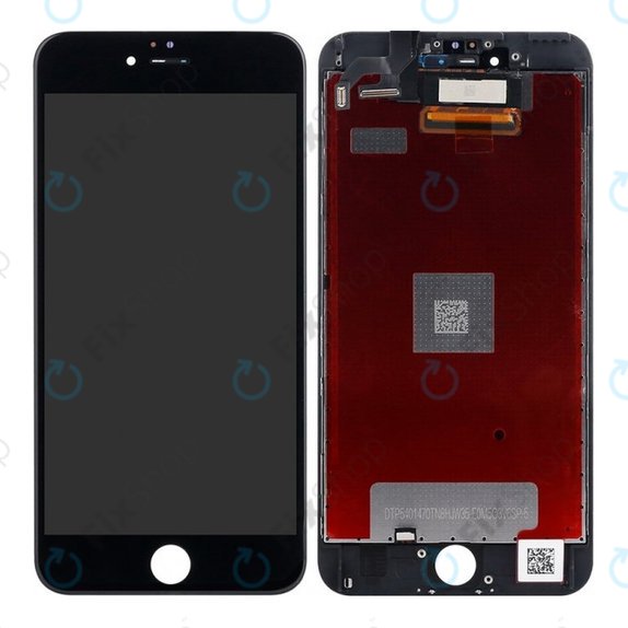 Schermo per iPhone 6S Plus, Black, Vetro touch con cornice