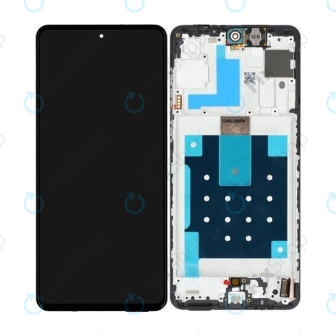 Schermo per Samsung M55 M556B, Black, Vetro touch con cornice, GH81-25791A, Genuine Service Pack