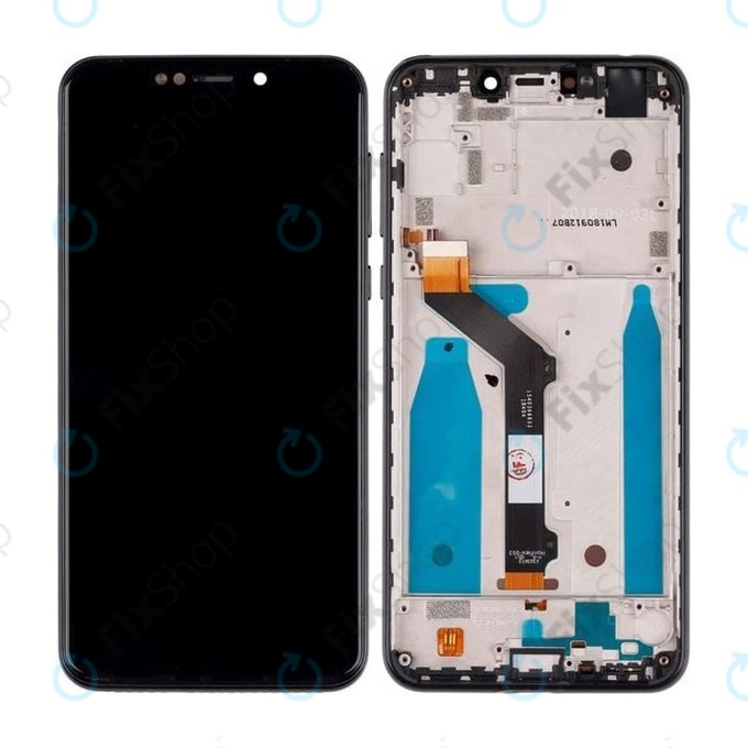 Schermo per Motorola One (P30 Play), Black, Vetro touch con cornice
