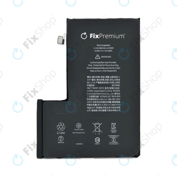 Batteria per iPhone 12 Pro Max, 3687mAh, DIAGNOSTIC