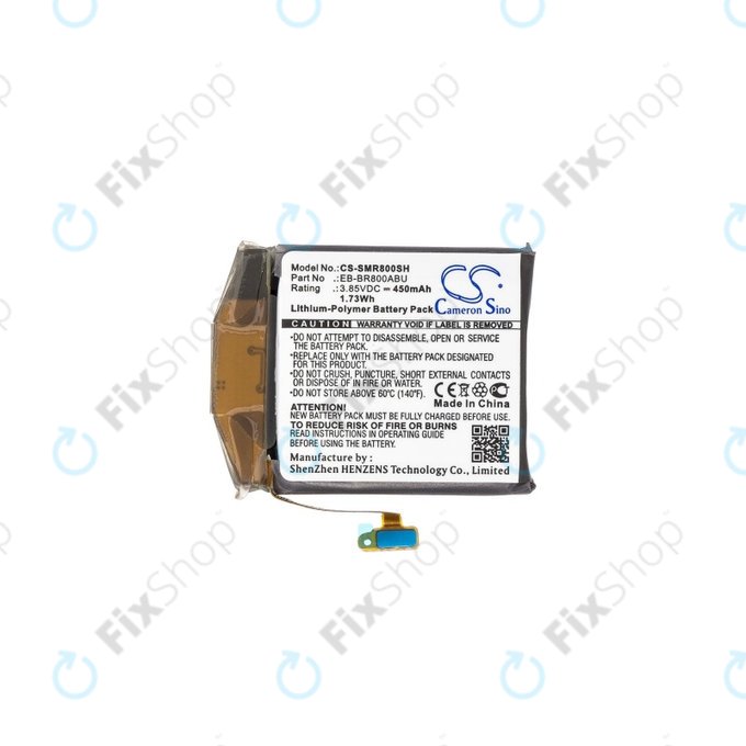 Batteria per Samsung Galaxy Watch 46mm R800, 450mAh, Li-Pol, 3.85 V, EB-BR800ABU, HQ