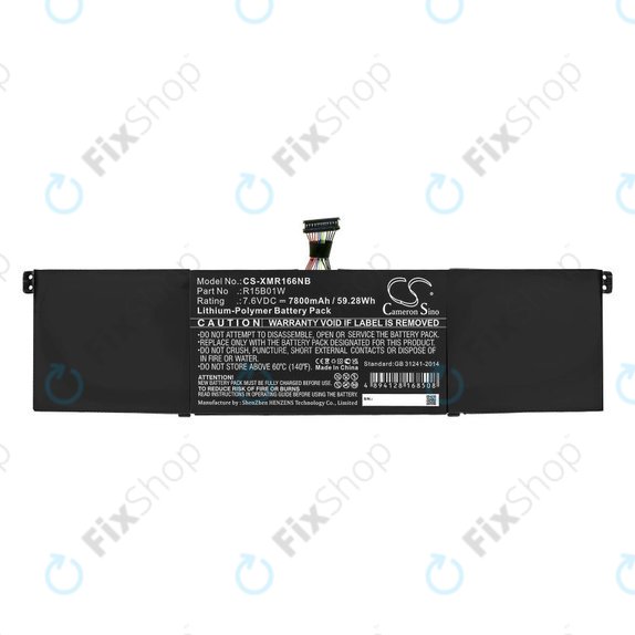 Batteria per Xiaomi Mi Pro 15.6 i3, i5, i6, R15B01W, Li-Pol, 7800mAh, 7.6V, HQ