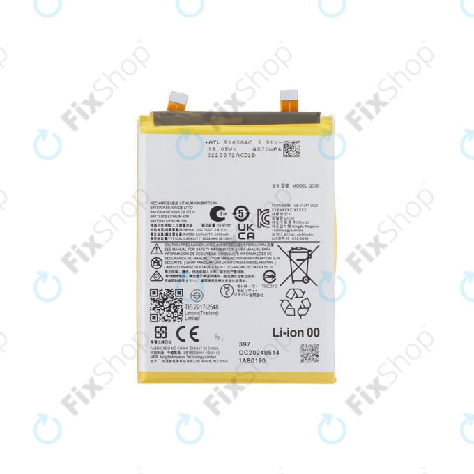 Batteria per Motorola Edge 50 Fusion, Edge (2024), QC50, 5000mAh