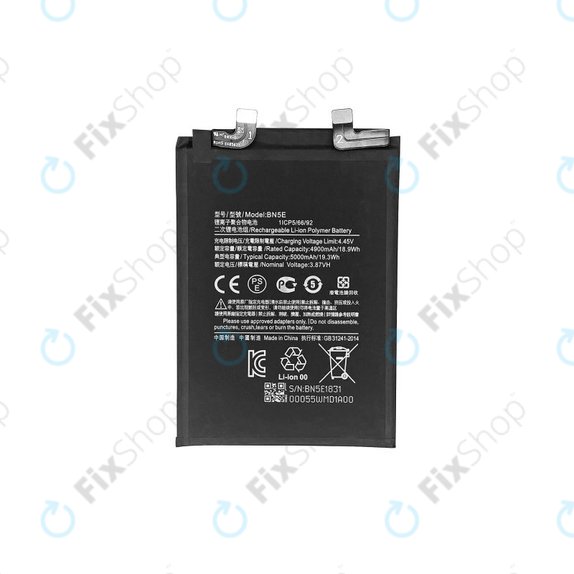 Batteria per Xiaomi Poco X4 Pro 5G, Redmi Note 11 Pro 4G, Redmi Note 11 Pro 5G, BN5E, 5000mAh