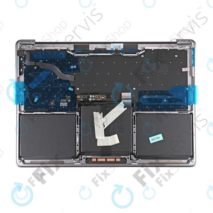 Top case con tastiera US, microfono, trackpad e altoparlanti per MacBook Pro 13" A1708 (Late 2016 - Mid 2017), Silver