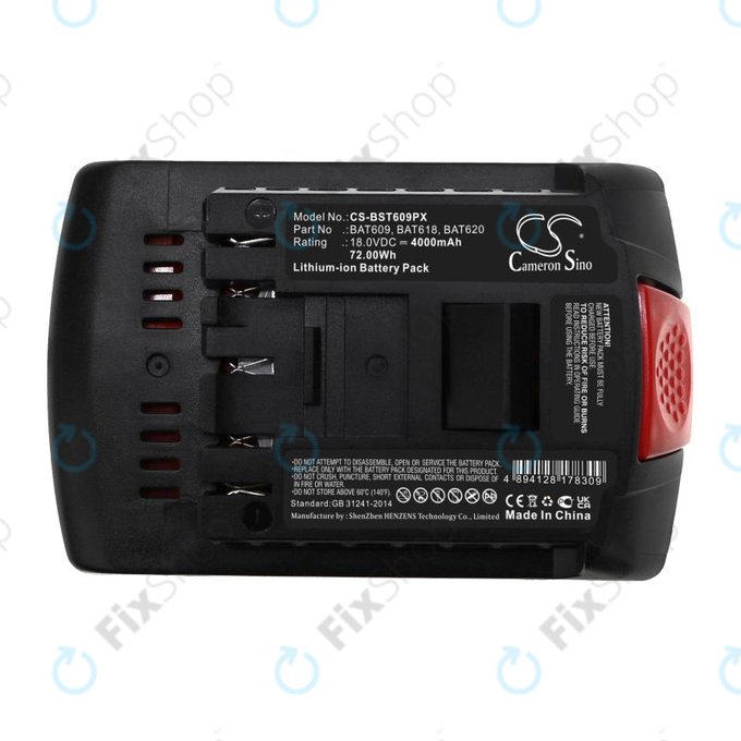Batteria per Bosch 17618, Gsb 18, BAT620, Li-Ion, 4000mAh, 18V, HQ