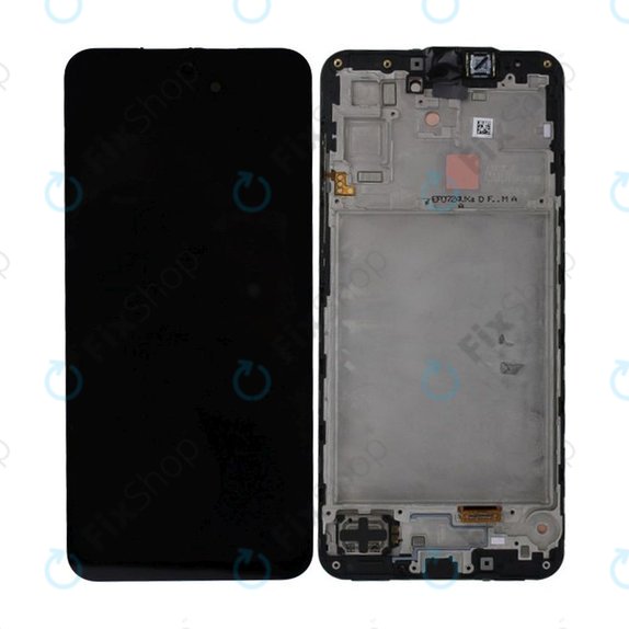 Schermo per Samsung A17 A176B, Black, Vetro touch con cornice, GH82-38045A, Genuine Service Pack