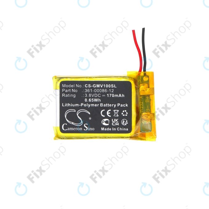 Batteria per Garmin Femix 6s Pro, Venu 361-00086-12, Li-Pol, 170mAh, 3.8V, HQ